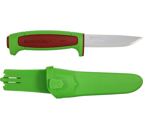 Изображение товара Нож MoraKNIV Basic 546 лимитированный 2024, нержавеющая сталь, пласт. ручка (зеленая) терракотовая вставка 14282