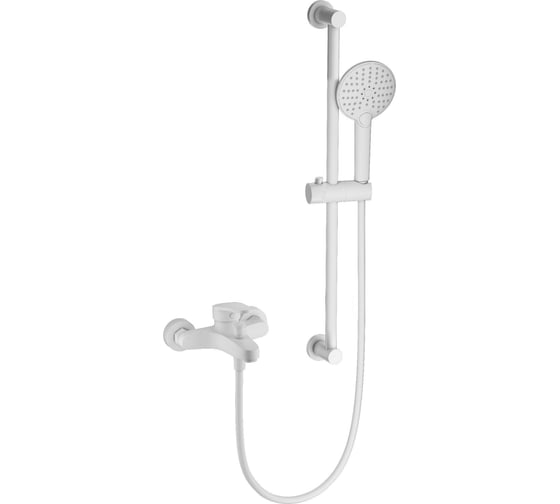 Изображение товара Смеситель для ванны с душевым гарнитуром Wonzon & Woghand белый матовый WW-С2501-MW