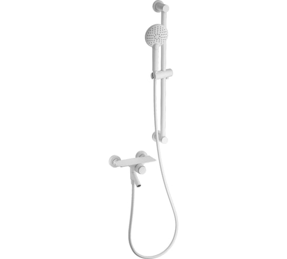 Изображение товара Смеситель для ванны с душевым гарнитуром Wonzon & Woghand белый матовый WW-FE05L222-MW