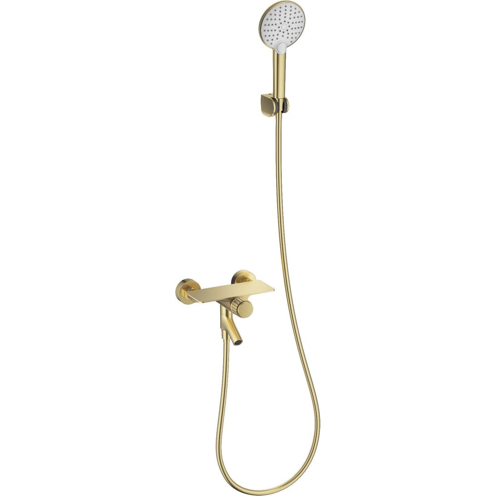 Изображение товара Смеситель для ванны с душем Wonzon & Woghand в брашированном золоте