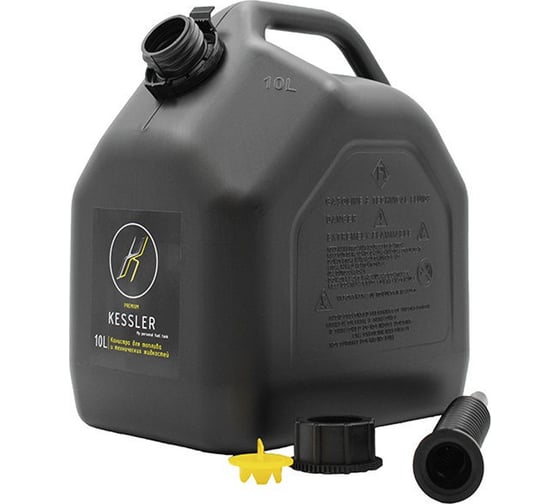 Изображение товара Канистра ГСМ Black Kessler черная с желтой крышкой 10 л Oktan KGA1-02-07