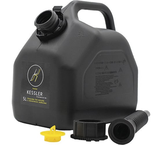 Изображение товара Канистра ГСМ Black Kessler черная с желтой крышкой 5 л Oktan KGA1-02-06