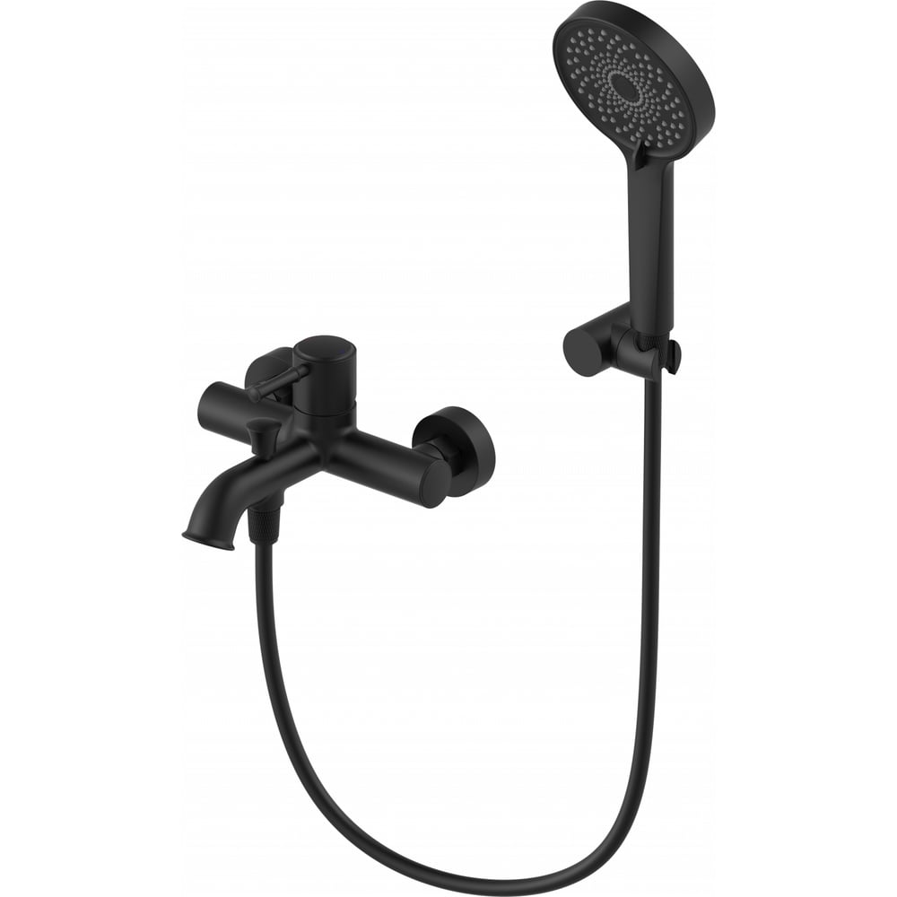 Изображение товара Современный смеситель для ванны с душем Wonzon & Woghand черный матовый WW-88037073-MB