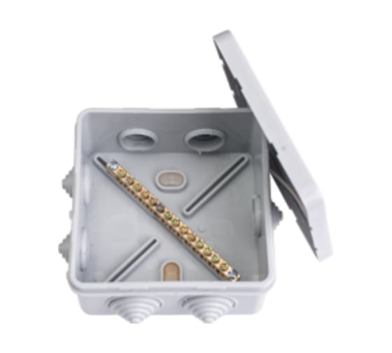 Изображение товара Коробка Bylectrica для разводки проводов системы уравнивания потенциалов 7 вводов IP56, КУП-244