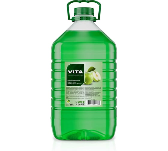 Изображение товара Жидкое мыло NeoLine VITA зеленое яблоко 5 кг ПЭТ 125402
