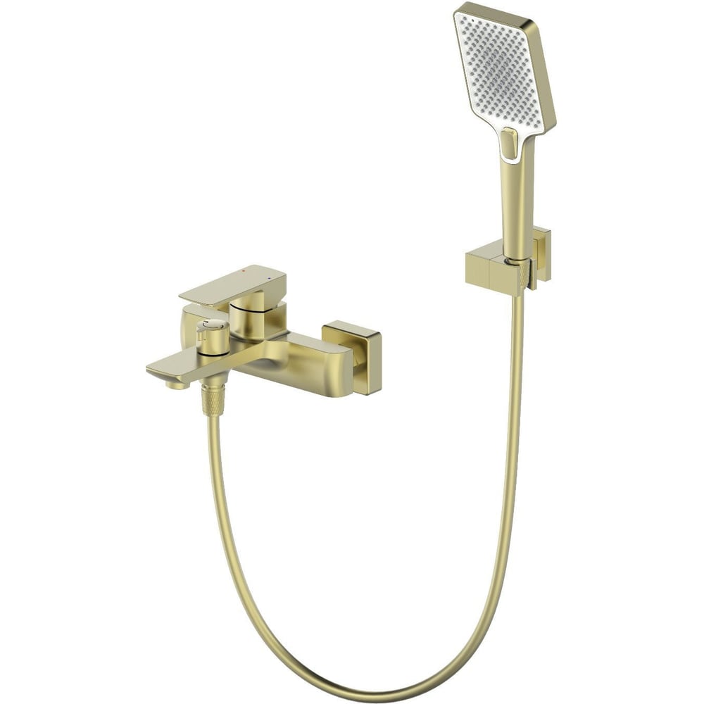 Изображение товара Смеситель для ванны с душем Wonzon Woghand брашированное золото WW-88639003A-BG
