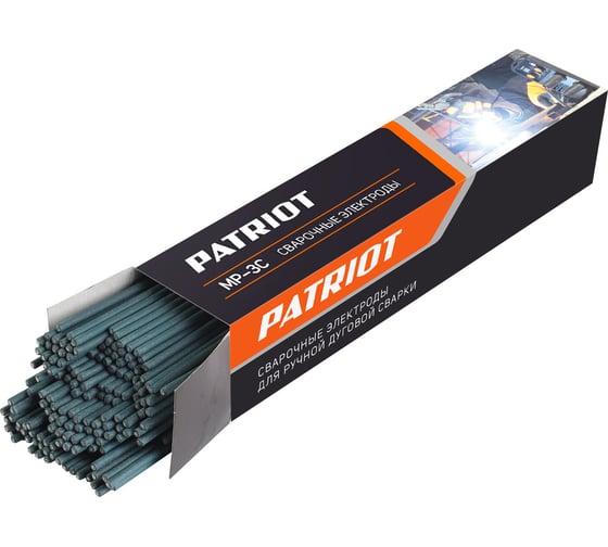 Изображение товара Электроды сварочные PATRIOT марка МР-3С, 4х450 мм, 5 кг 605012210