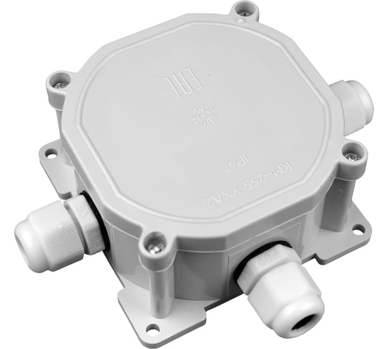 Изображение товара Монтажная коробка Bylectrica при открытой разводке 3 ввода IP67, КМ-255