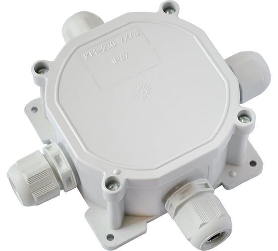 Изображение товара Монтажная коробка Bylectrica при открытой разводке 4 ввода IP67, КМ-257