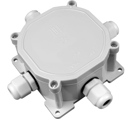 Изображение товара Монтажная коробка Bylectrica при открытой разводке 4 ввода IP67, КМ-257