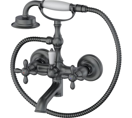 Изображение товара Смеситель для ванны с душем Wonzon & Woghand темный графит WW-88639020-BGM