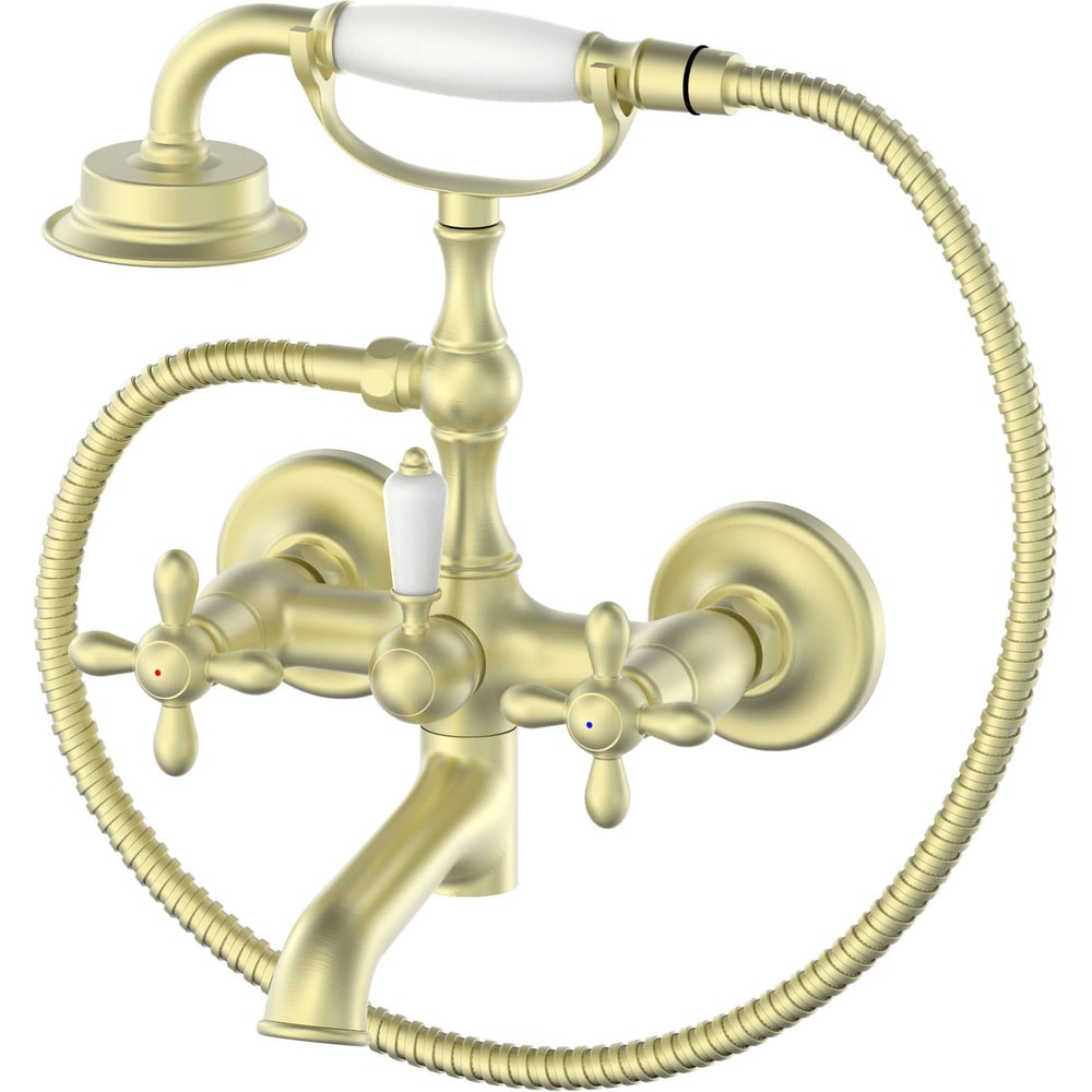 Изображение товара Смеситель для ванны с душем Wonzon & Woghand, золото брашированное