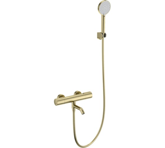 Изображение товара Смеситель для ванны с душем и термостатом Wonzon & Woghand брашированное золото WW-A2006-A1-BG