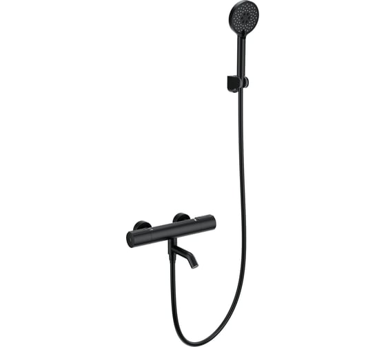 Изображение товара Смеситель для ванны с душем и термостатом Wonzon & Woghand черный матовый WW-A2006-A1-MB