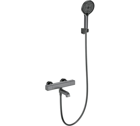 Изображение товара Смеситель для ванны с душем и термостатом Wonzon & Woghand темный графит WW-B2016-A1-BGG