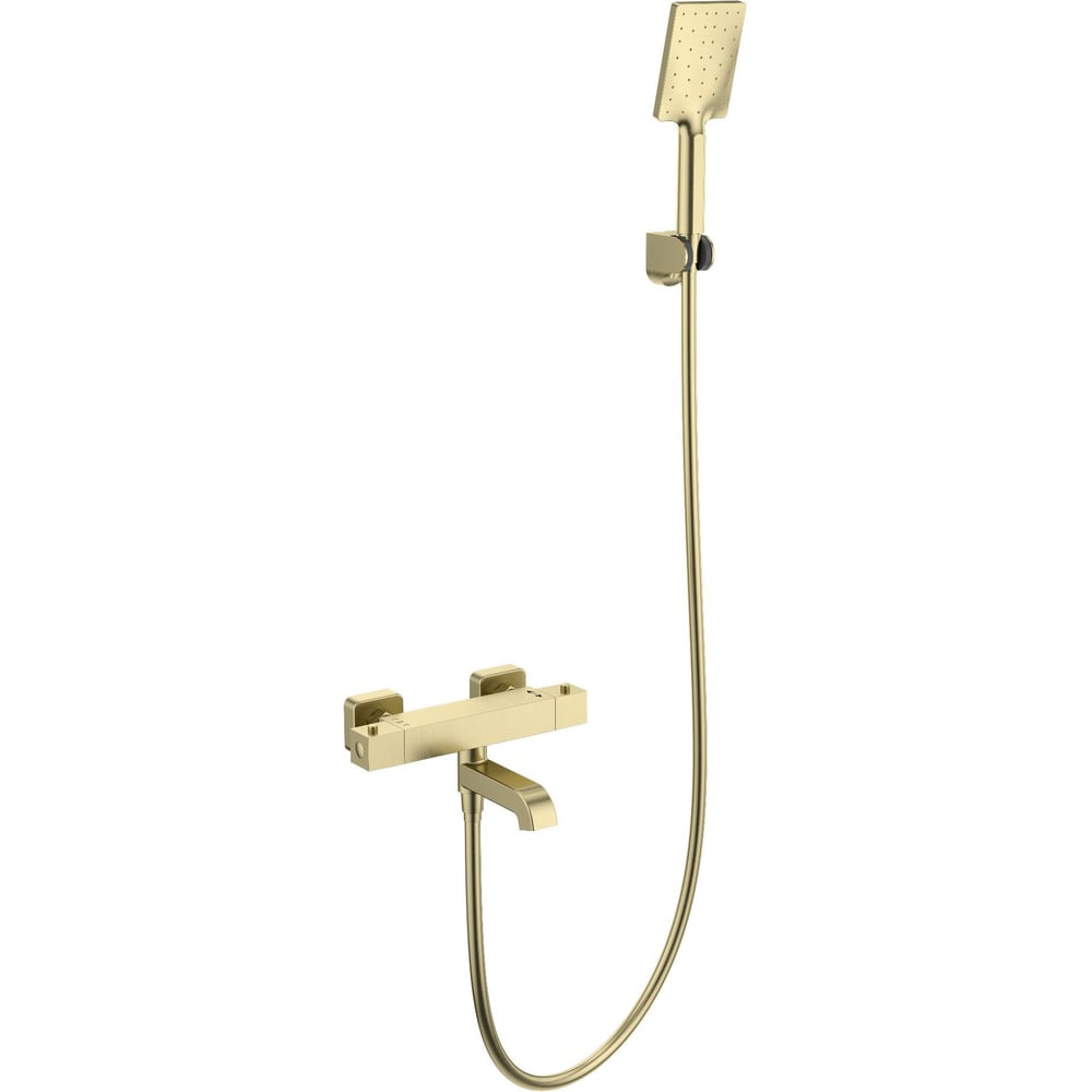 Изображение товара Смеситель для ванны с душем и термостатом Wonzon & Woghand брашированное золото WW-B2026-A1-BG