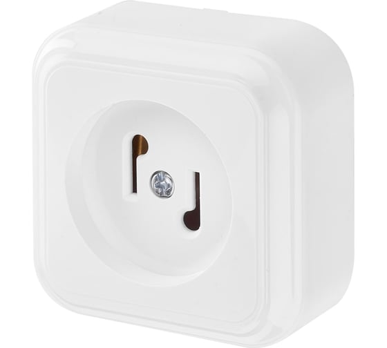 Изображение товара Розетка Bylectrica абонентская для сети проводного вещания ОУ, серия ПРАЛЕСКА, белый, АРО-001
