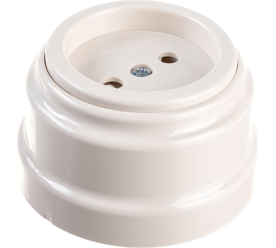 Изображение товара Розетка Bylectrica РА16-0205 1-местная без заз. со шторк. 16А ОУ, серия РЕТРО, бежевый