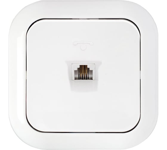 Изображение товара Розетка Bylectrica телефонная, серия ГАРМОНИЯ, белый, ТР4-020