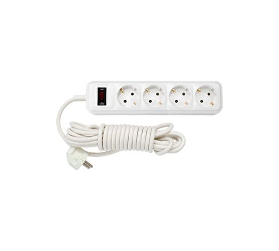 Изображение товара Удлинитель Bylectrica 4-местная с заз.конт., с ограничителем тока 3700 Вт У16-327 3.5м