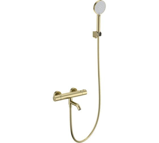 Изображение товара Смеситель для ванны с душем и термостатом Wonzon & Woghand брашированное золото WW-B3029-A1-BG