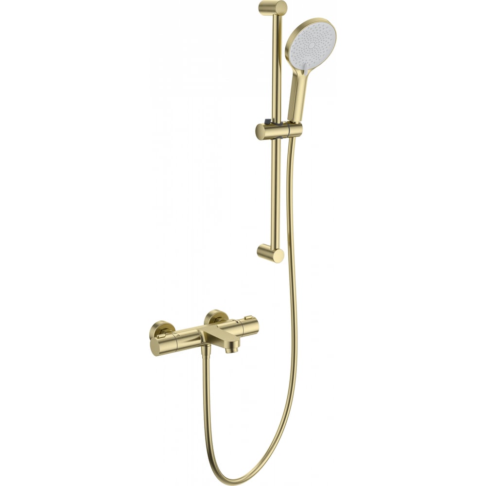 Изображение товара Современный термостатический смеситель для ванны Wonzon & Woghand с брашированным золотом