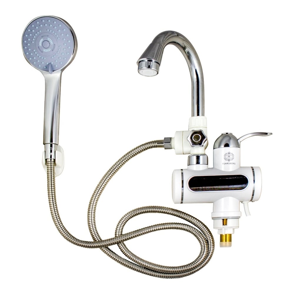 Электрический проточный водонагреватель Tsarsberg проточный водонагреватель ariston aures s 3 5 com pl душ кран