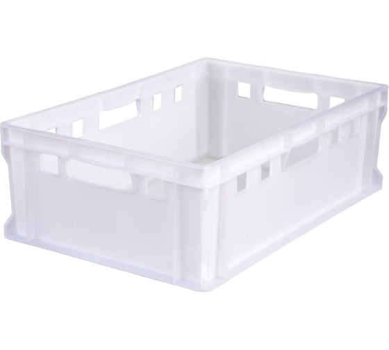 Изображение товара Ящик Тара.ру п/э мясной 600x400x200 сплошной Е2 натуральный морозостойкий 20316