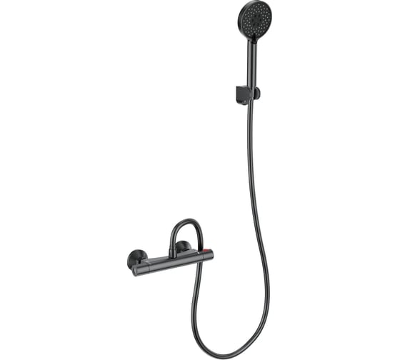 Изображение товара Смеситель для душа с термостатом Wonzon & Woghand темный графит WW-B1005-A-BGG