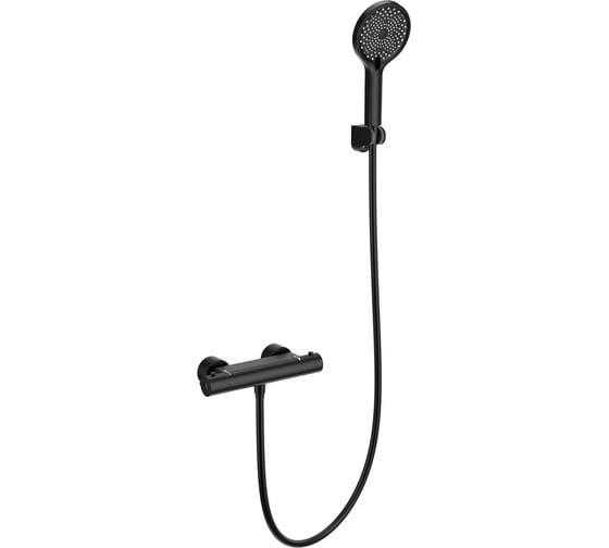 Изображение товара Смеситель для душа с термостатом Wonzon & Woghand черный матовый WW-B2003-A-MB