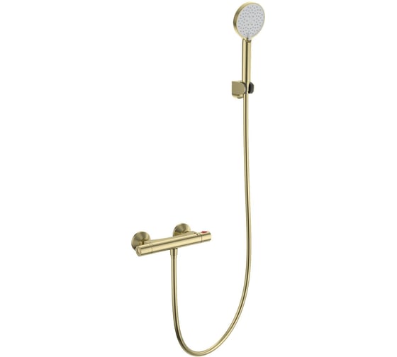 Изображение товара Смеситель для душа с термостатом Wonzon & Woghand брашированное золото WW-B2005-A-BG