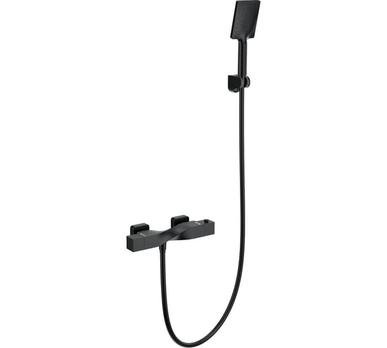 Изображение товара Смеситель для душа с термостатом Wonzon & Woghand черный матовый WW-B2025-A-MB