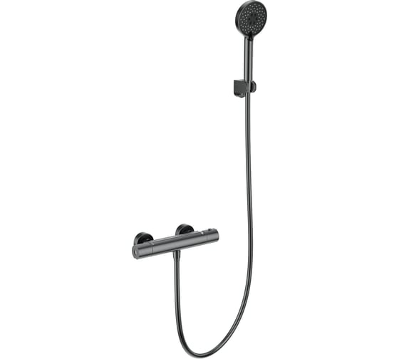 Изображение товара Смеситель для душа с термостатом Wonzon & Woghand темный графит WW-B2029-A-BGG
