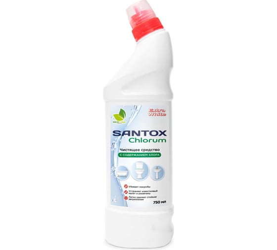 Изображение товара Чистящее средство для сан узлов «SANTOX Chlorum», 750 мл. NeoLine 143086