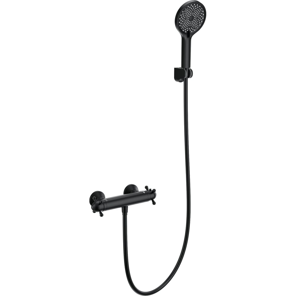 Изображение товара Смеситель для душа с термостатом Wonzon & Woghand черный матовый WW-B2048-A-MB