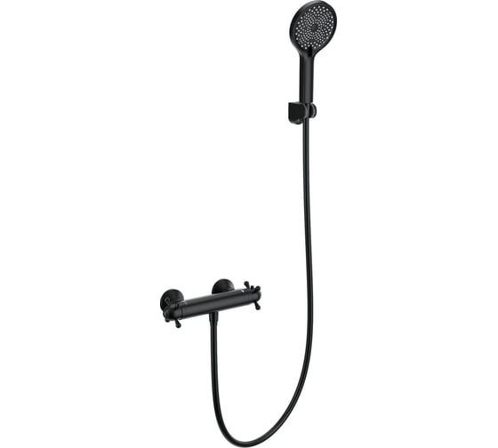 Изображение товара Смеситель для душа с термостатом Wonzon & Woghand черный матовый WW-B2048-A-MB