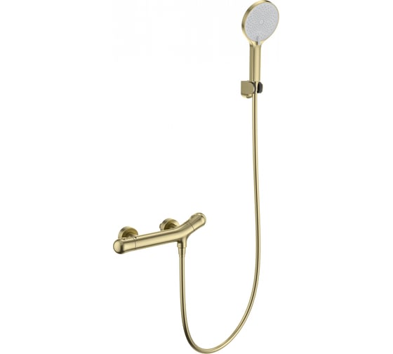 Изображение товара Смеситель для душа с термостатом Wonzon & Woghand брашированное золото WW-B2057-A-BG