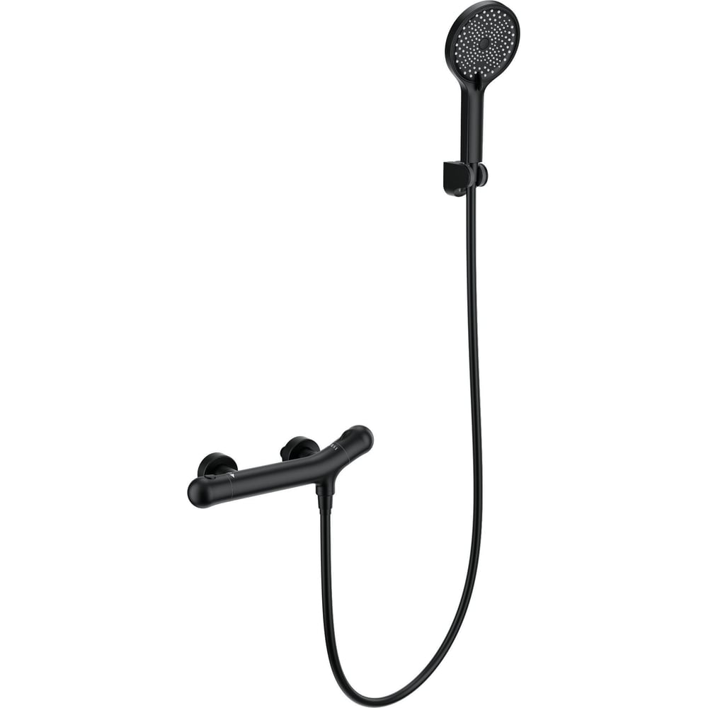 Изображение товара Смеситель для душа с термостатом Wonzon & Woghand черный матовый WW-B2057-A-MB