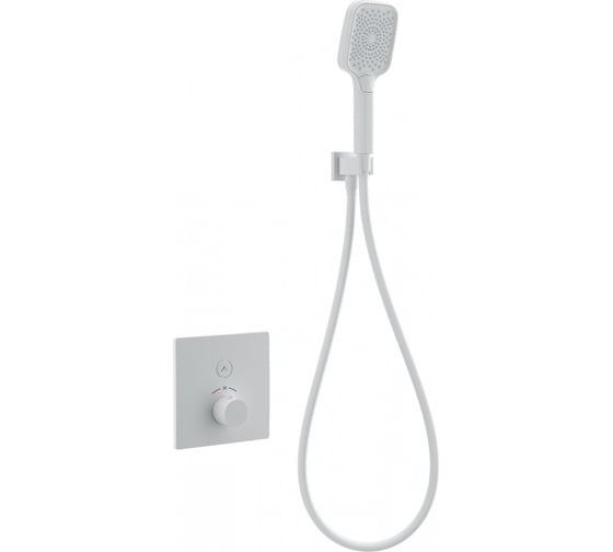 Изображение товара Встраиваемый смеситель для душа с термостатом Wonzon & Woghand белый матовый WW-D1017-B-MW