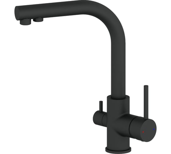 Изображение товара Смеситель для кухни с подключением фильтра Wonzon & Woghand черный матовый WW-88458005-MB