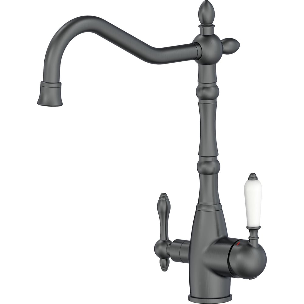 Изображение товара Смеситель для кухни с подключением фильтра Wonzon & Woghand темный графит WW-88458006-BGM