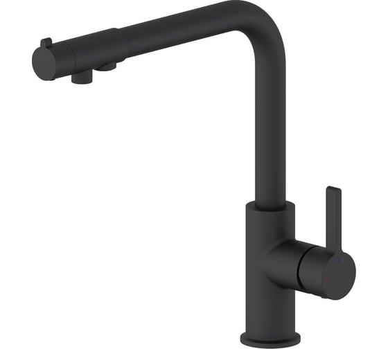 Изображение товара Смеситель для кухни с подключением фильтра Wonzon & Woghand черный матовый WW-88458008-MB