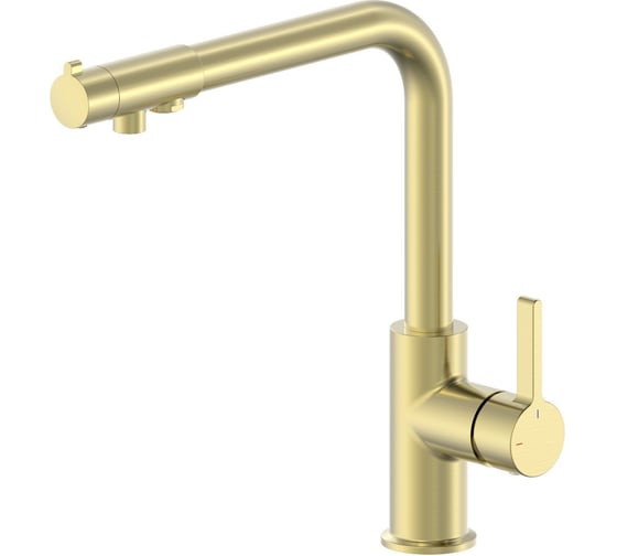 Изображение товара Смеситель для кухни с подключением фильтра Wonzon & Woghand брашированное золото WW-88458008-BG