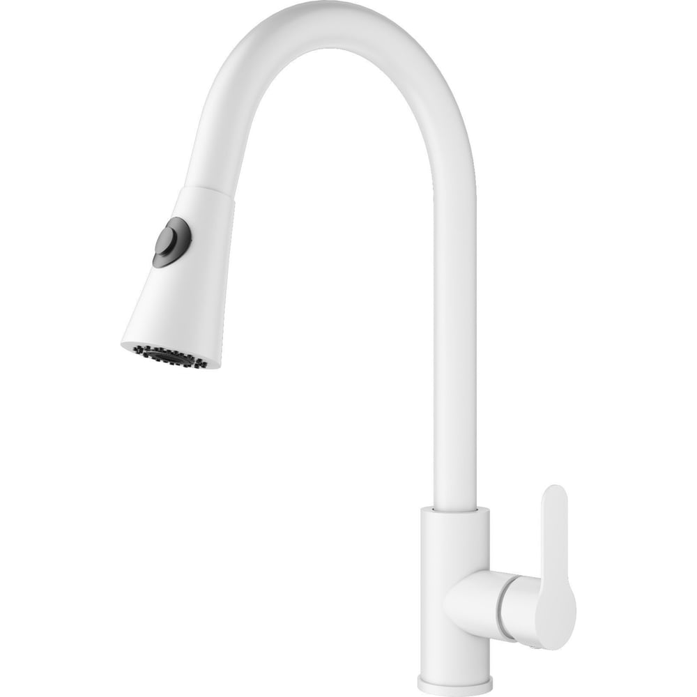 Изображение товара Смеситель для кухни Wonzon & Woghand белый матовый с выдвижным изливом