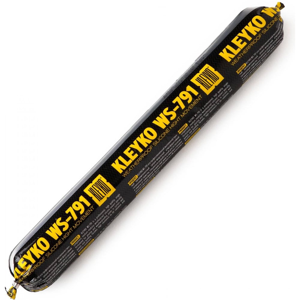 Изображение товара Атмосферостойкий силиконовый нейтральный герметик для швов структурного остекления KLEYKO WS-791 590 мл чёрный WS-791-B