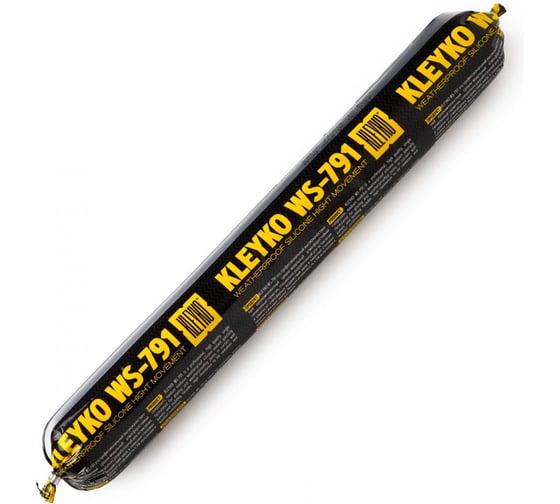 Изображение товара Атмосферостойкий силиконовый нейтральный герметик для швов структурного остекления KLEYKO WS-791 590 мл чёрный WS-791-B
