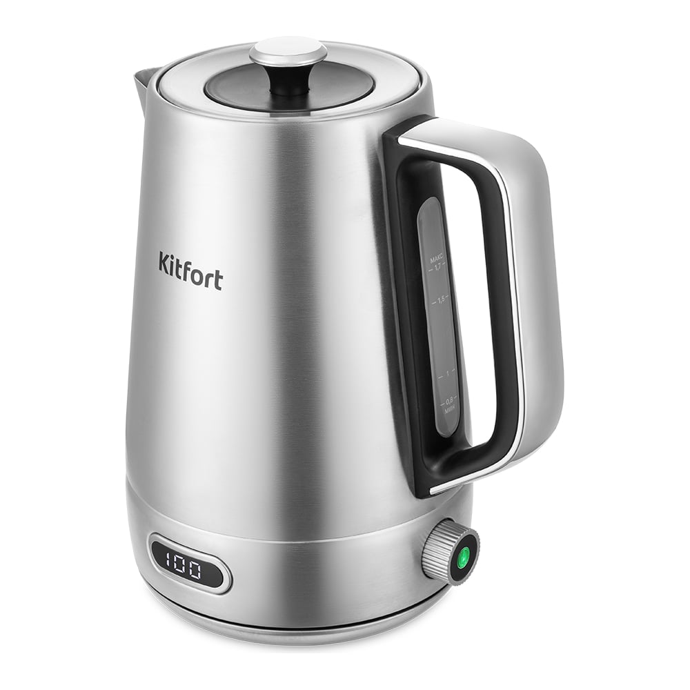Изображение товара Электрический чайник KITFORT КТ-6182 с регулировкой температуры 1.7 л серебро