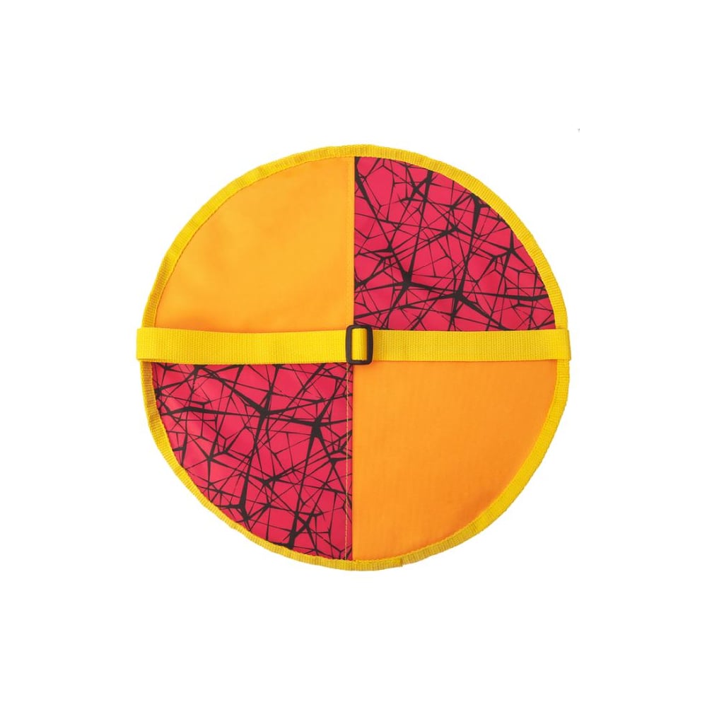 Изображение товара Круглые санки-ледянки Рустрейд д 35 см мягкие оранжево-красные