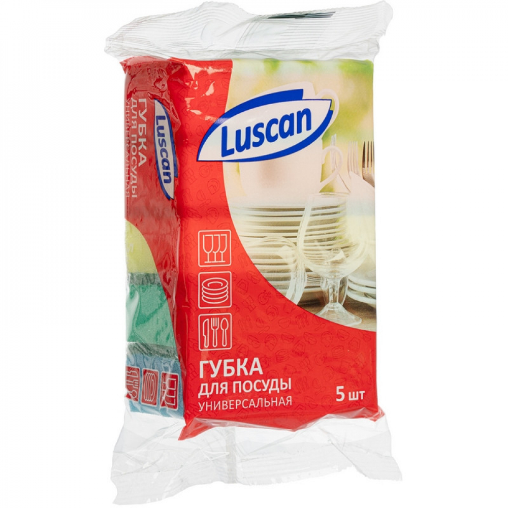 Поролоновые губки для мытья посуды Luscan губки для посуды perfect house 4 шт