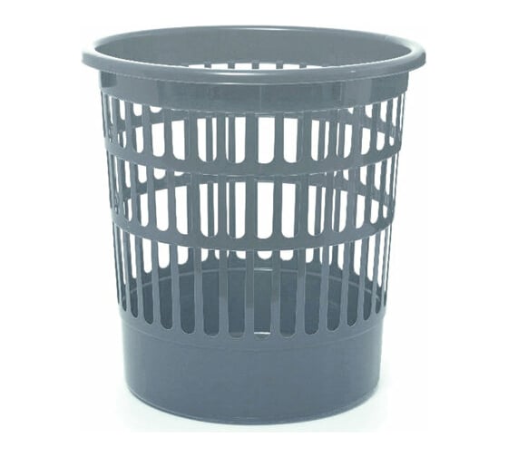 Изображение товара Сетчатая корзина для бумаг STAFF Basic 9 л серая 237916